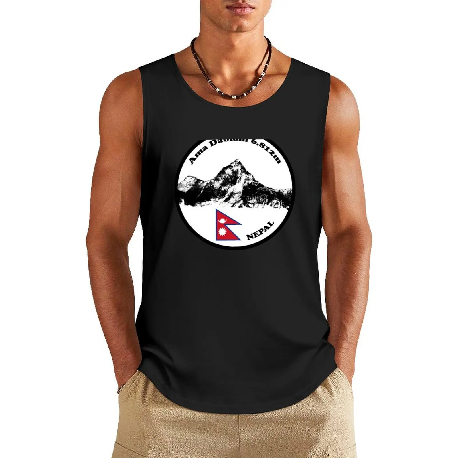 

Ama Dablam (big logo) Tank Top running shirt underwear Men's summer clothes 2025 sports suits gym shirt men