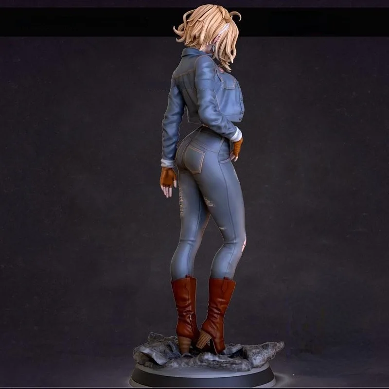 1/24 Scale Cute Denim Girl Resin Figure Assembled Model Kit Hobby Miniature Toy Unassembled and Unpainted 3D printing diorama