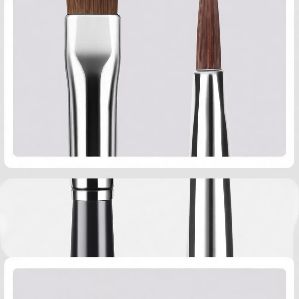 Dual Ended Angled Eyebrow Brush Professional Makeup Tool Portable Ultra Fine Eyelash Grooming Applicator For Eye Beauty