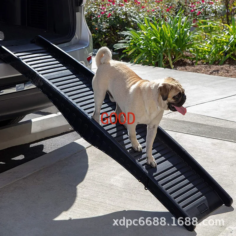 

Travel Easy-Fold Ramps for Dog and Cat Non-slip Large Dog Car Stairs Plastic Steps Portable Pet Safety Ladder