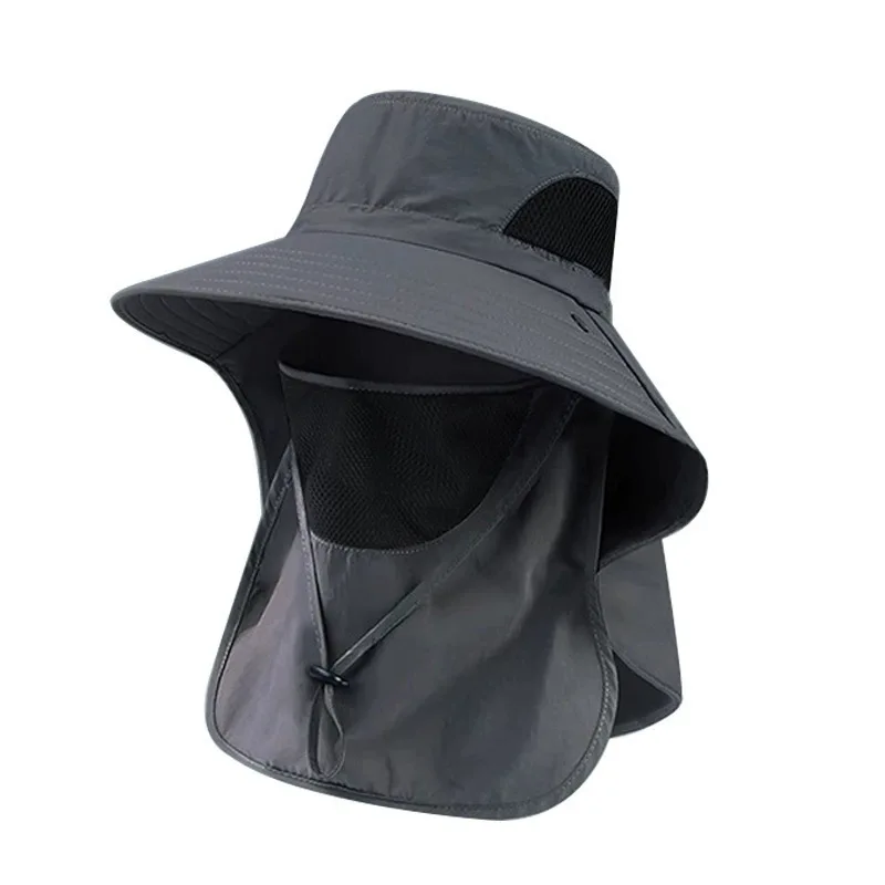 Sommer-Sonnenhüte mit UV-Schutz, Outdoor-Jagd- und Angelkappe für Herren und Damen, Wander- und Camping-Visor, Bucket Hat mit Nackenschutz, Fischerhut
