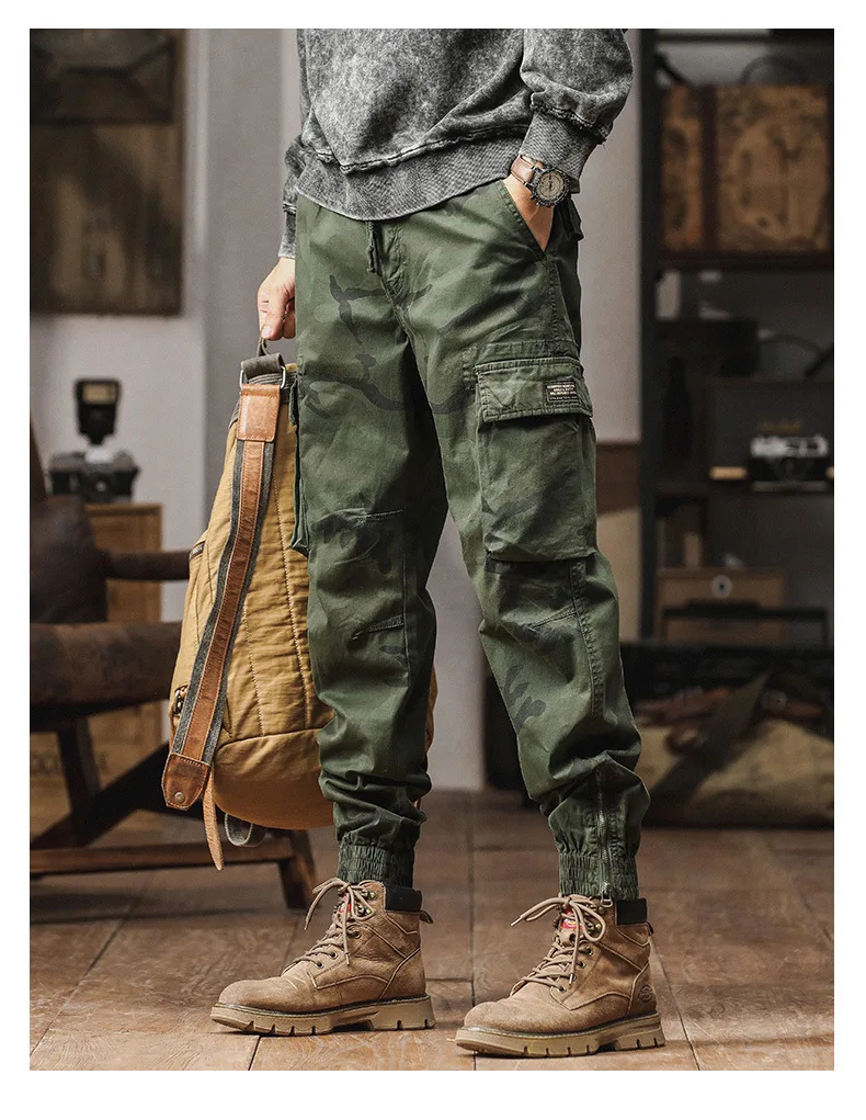 

Men's Camouflage Work Pants Loose Casual Trousers Multi-Pocket Autumn New Style American Outdoor Large Size Youth Fashion Trend