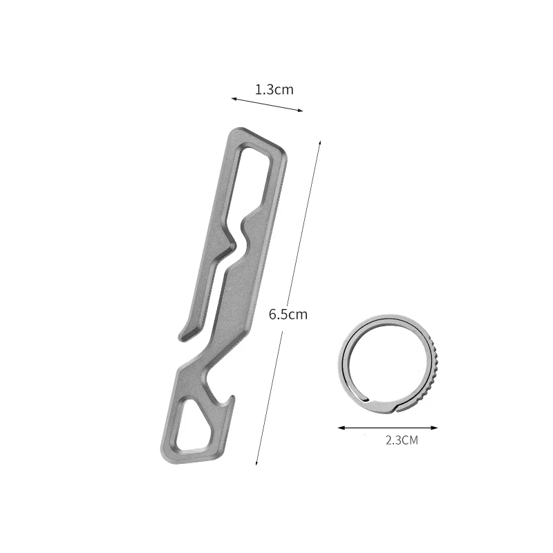 TC4 Titanium Alloy Multifunction Keychain Waist Quick Detachable Hanger Portable EDC Backpack Buckle Tool