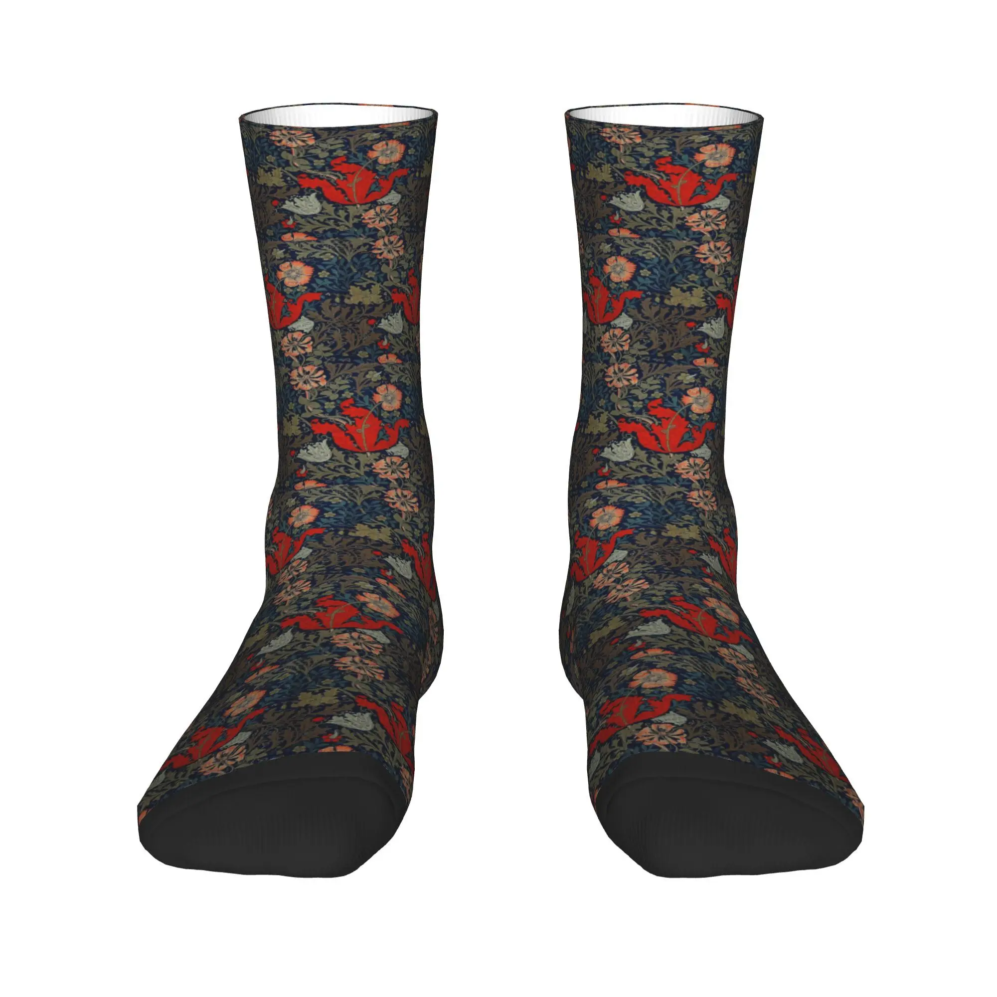 ウィリアムモリスコンプトンソックス原宿高品質ストッキングオールシーズンロングソックスアクセサリーユニセックスクリスマスギフト