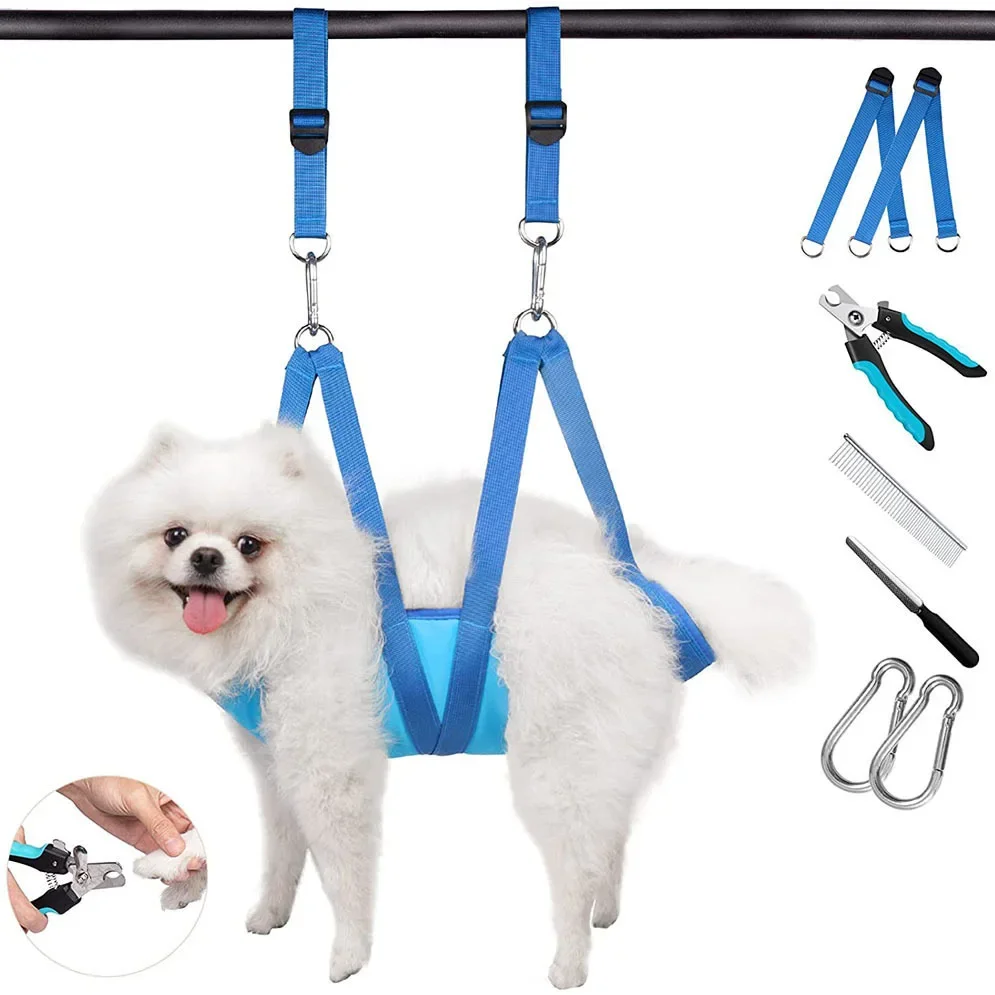 Pet Grooming Hammock Sling for Dogs Cats Breathable Hanging Restraint Helper for Nail Trimming Ear Cleaning PetGrooming Supplies