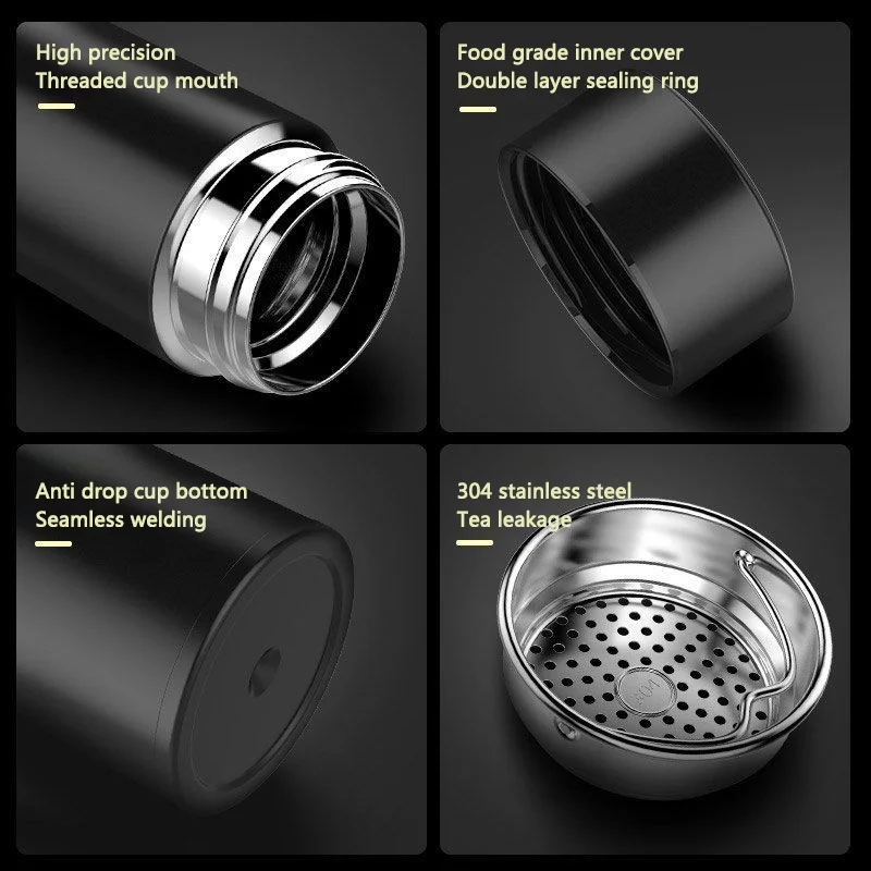 Car Stainless Thermos Leakproof Cup Portable Bottle For Dodge Ram 1500 Journey Charger Dart Challenger Durango Auto Accessories