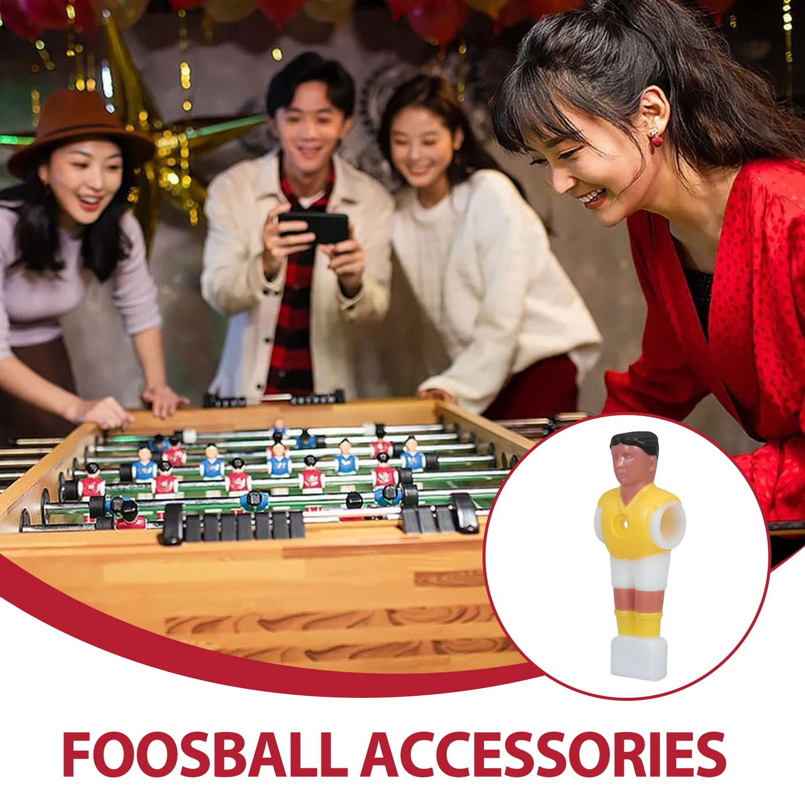 

11pcs Foosball Player Figures Table Football Accessories Replacement Soccer Athletes Durable Mini Action For Machine