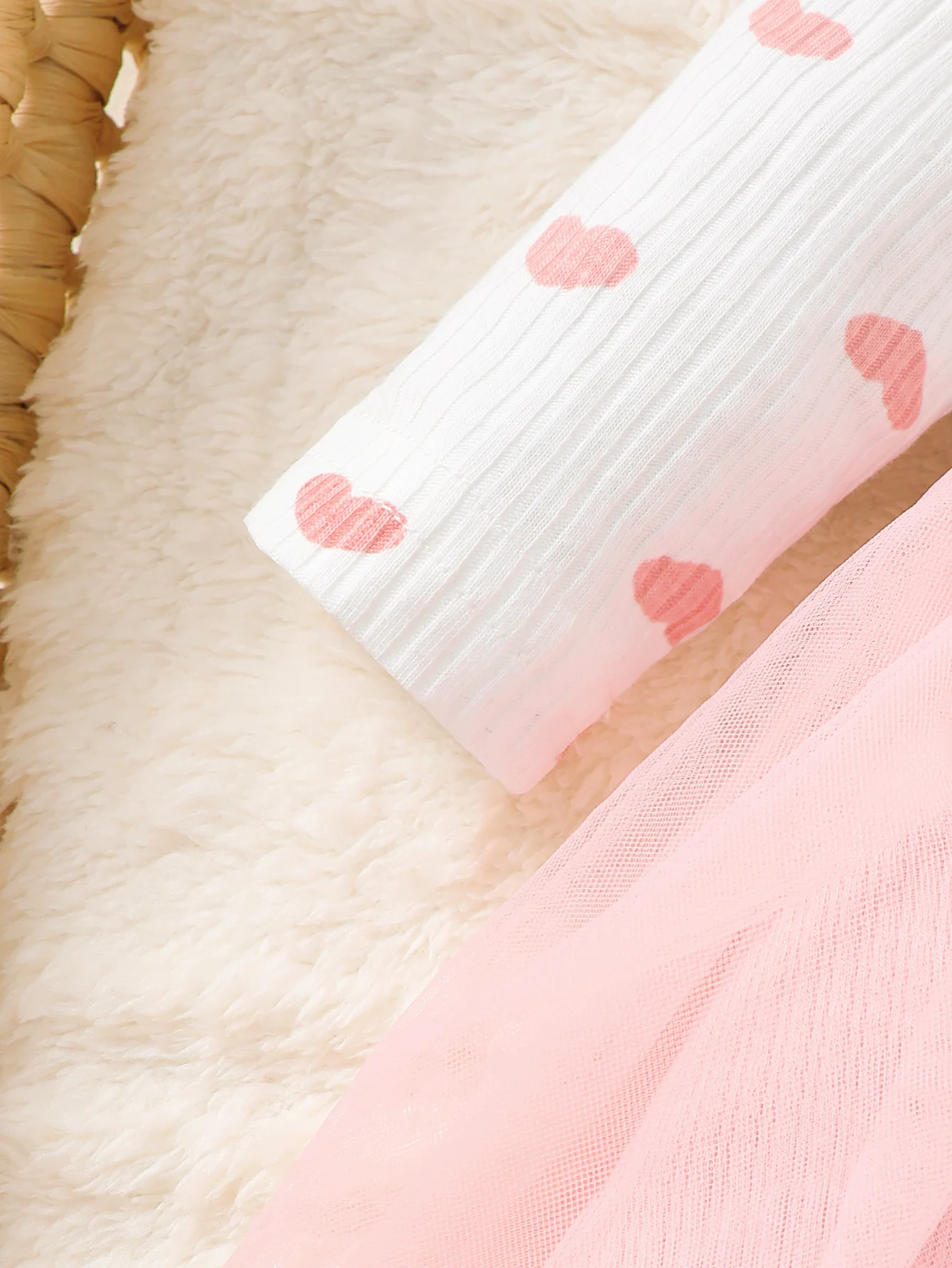 Neugeborenes Baby Mädchen Kleid Tüll Kleid mit kleinen Flügelärmeln und Stirnband Geeignet für 0-9 Monate Süßes Baby Mädchen Herbst Prinzessinnenkleid – Detail 4