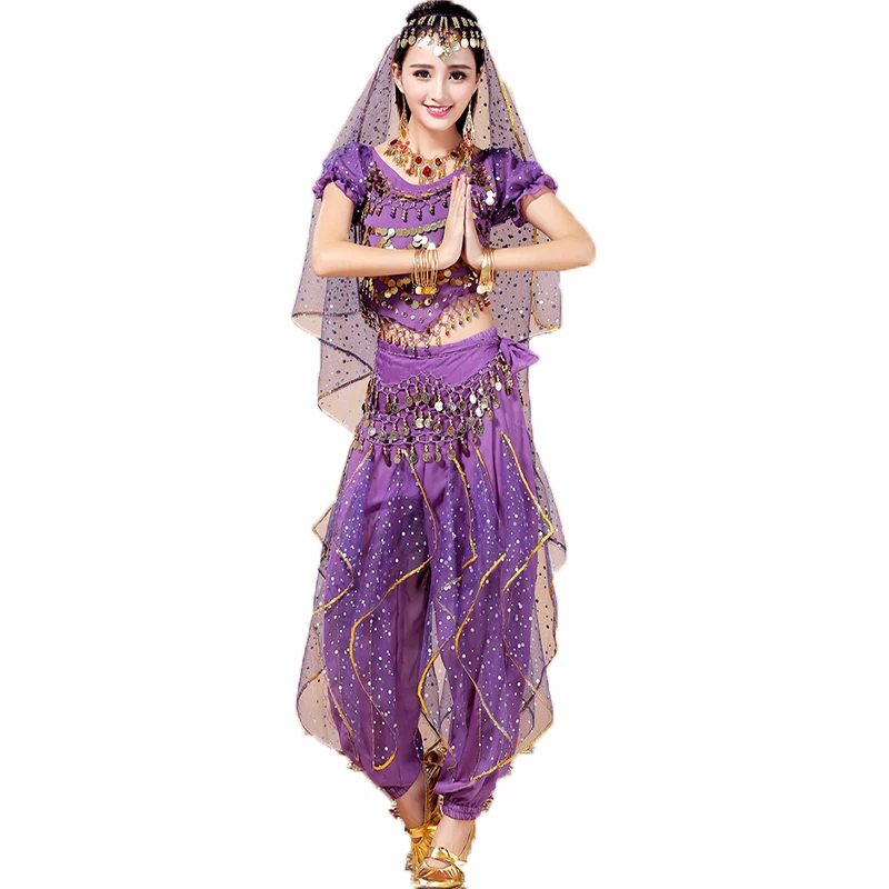 Traje de actuación de danza india danza étnica danza del vientre pantalones resaltados traje de práctica Ropa de baile exótica mujer adulta