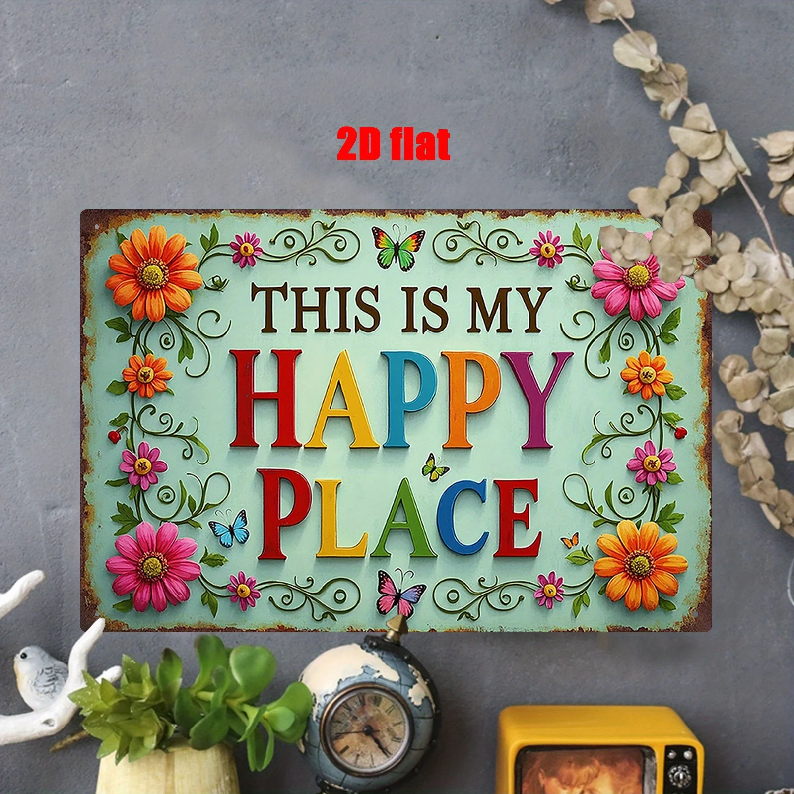 2D Flat, 1pc Vintage 