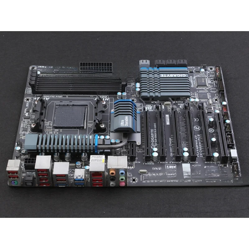 Оригинальная материнская плата для Gigabyte GA-990FXA-UD5 AMD 990FX с разъемом AM3 +/AM3 DDR3 ATX