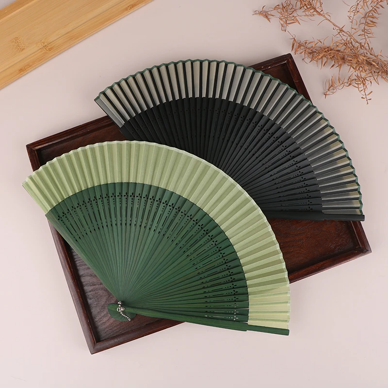 Carved Bamboo Folding Fan Wedding Hand Fan Fragrant Party Prop Chinese Bamboo Fan Vintage Hollow Antiquity Folding Fans