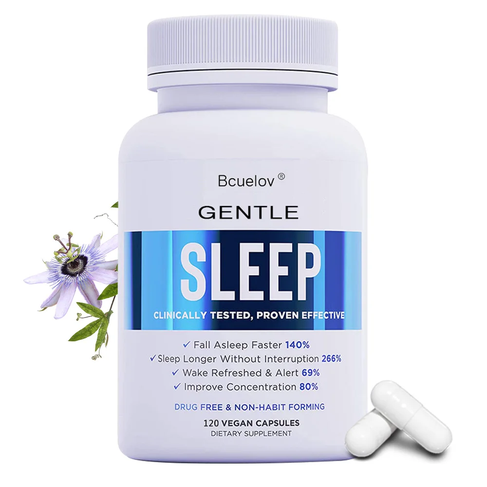 

Natural Sleep Supplement for Adults, Melatonin 5mg with Magnesium Glycinate & Ashwagandha, Relieves Stress, 120 Vegan Capsules