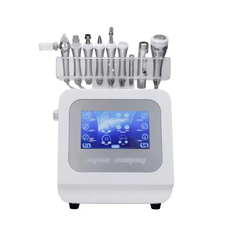 Machine portable 9 en 1 Hydr DermDelhi, élimination des points noirs, jet d'oxygène, nettoyage du visage, hydrogène, petite bulle, spa, salon