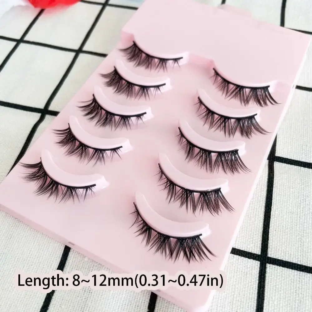 Wispy Fluffy False Eyelashes Handmade Reusable Multilayers Cross Long Lashes Natural Long 3D Messy Fake Lashes Eye Makeup Tools