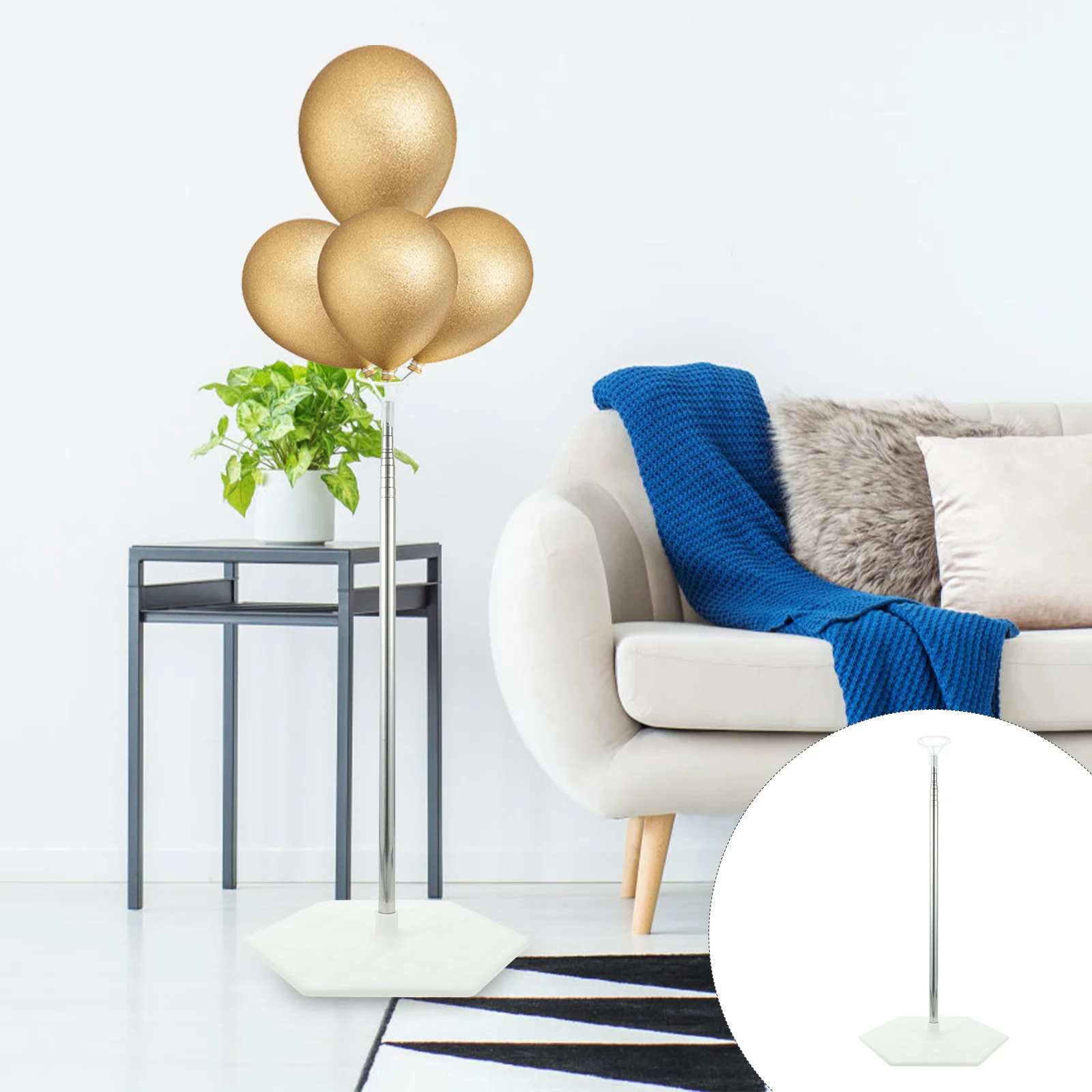 

1Pcs Balloon Stand Kit Metal Plastic Column Telescopic Rod Stable Base for Wedding Birthday Party Decoration Balloon Stand