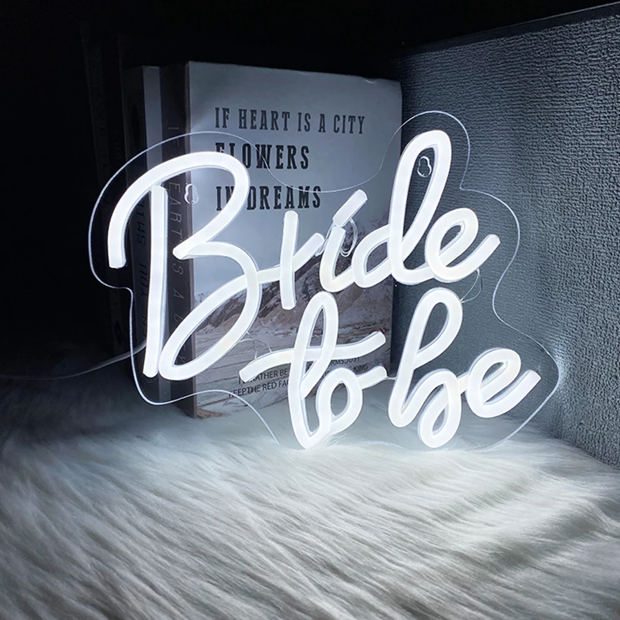 

Bride To Be Neon Sign, White Led Letter Lamp Used For Wall Decor, Bedroom, Home, Wedding Party, Club, Wedding Shop Art Wall Lamp