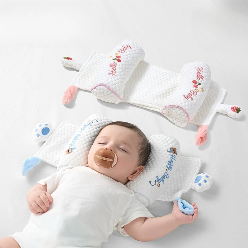 乳児用枕-ミレット枕-生後0～6ヶ月以上のお子様向け-平頭症を防ぐ-新生児専用睡眠枕