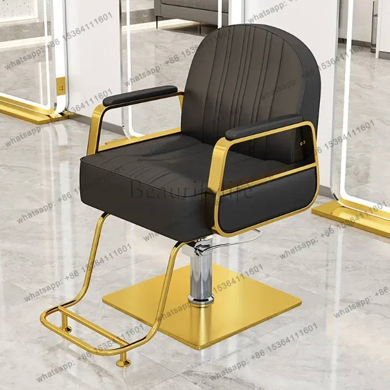 LSPortable Gaming Barber Chair Luxury Hairstylist Salon Simple Barber Chair Rolling Sillon De Barbería Commercial Furniture