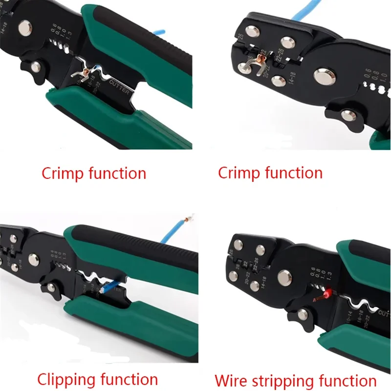 다기능 미니 전동 터미널 크림핑 플라이어, 와이어 스트리핑 및 절단 기능 포함, 핸드 크림핑 도구, 다중 커넥터 2030