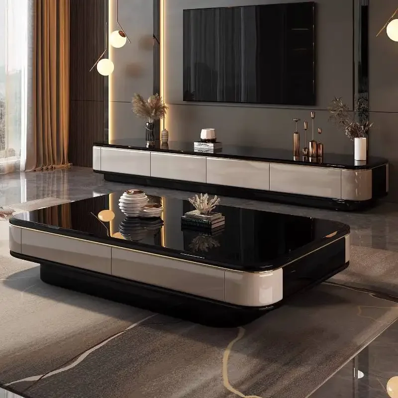 Unique Irregular Coffee Table Designer Italian Space Modern Coffee Table Luxury Black White Meuble Salon Living Room Furniture
