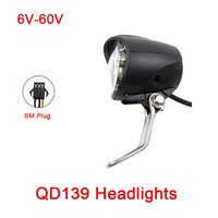 Electric Bicycle WuXing QD139 Headlights 6V-60V LED Lighting Night Riding Security Equipment SM/WP Connector e-Bike refit Access