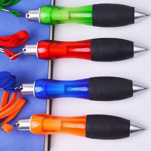 Imagen 2 del producto Bolígrafo de cuerda para colgar en el cuello, bolígrafos antipérdida con cordón de cuerda de seguridad para el cuello, bolígrafo negro portátil para escritura de firma