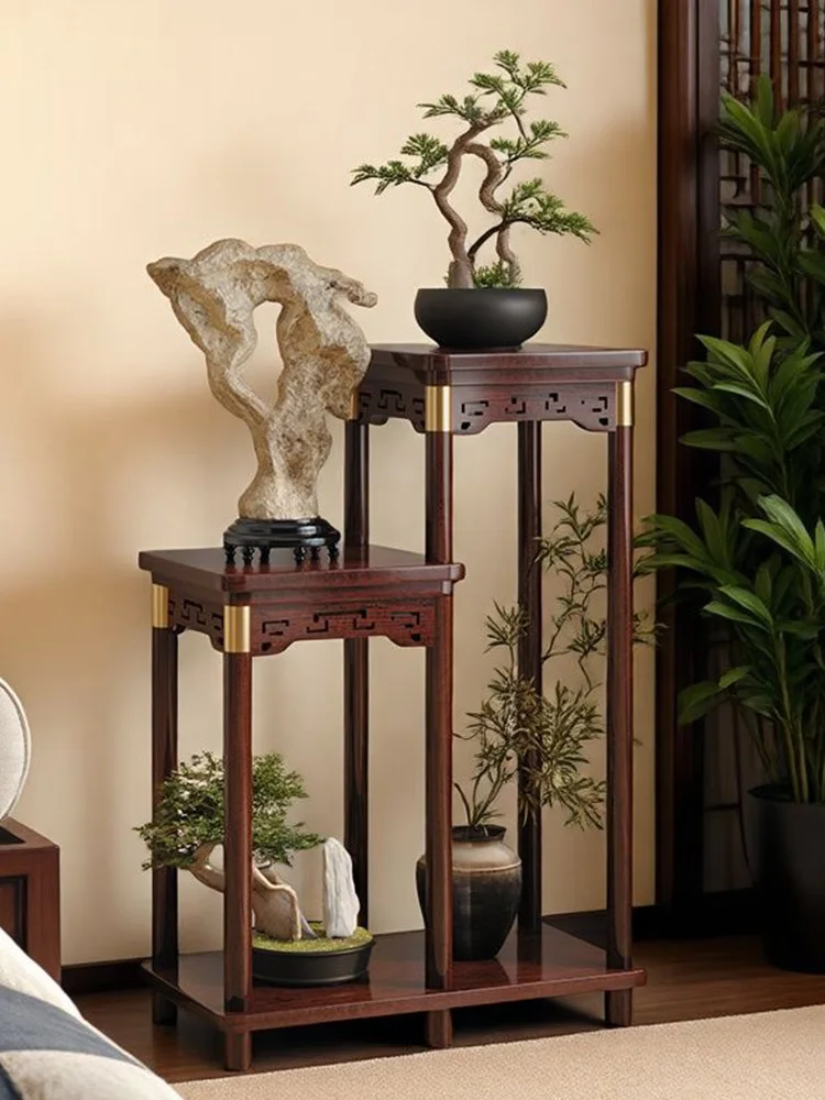  Wood Plant Stand Multi-Layered Indoor Chinese Sle Flower Ra Balcony Floor-Mounted Potted Plant Storage elf