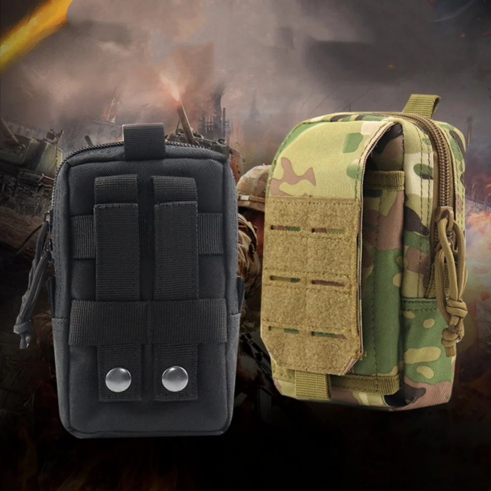 

1000D Nylon Waterproof Waist Bag EDC Tool Vest Pouch Mobile Phone Bag Tactical Military Sport Hunting Travel Belt Pouch