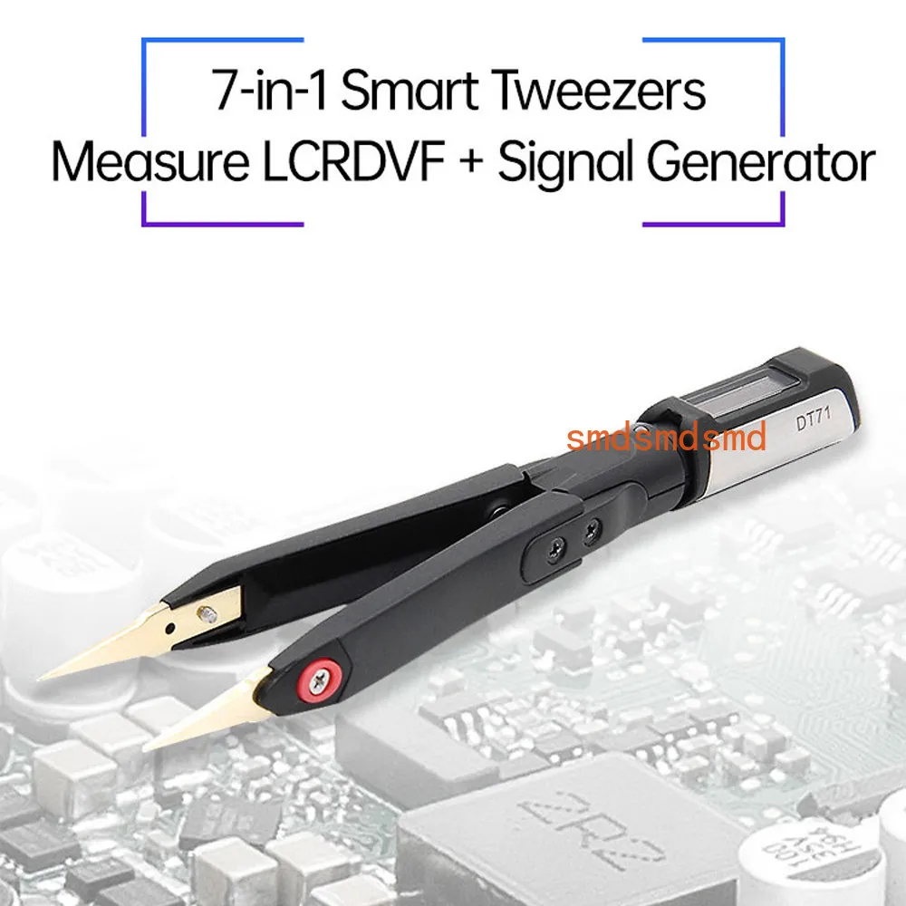 DT71 Miniware Digital Tweezers Smart SMD Tester LCR Meter Diode Resistor Capacitor Checker 10KHz Signal Generator Auto Scan DIY