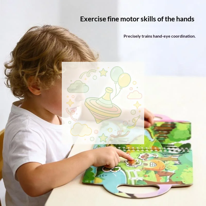 Reusable Sticker Book Animal Ocean Princess Farm Jelly Sticker Book Play Scenes Sticker Travel Activity Toys Stock Suffer Gifts