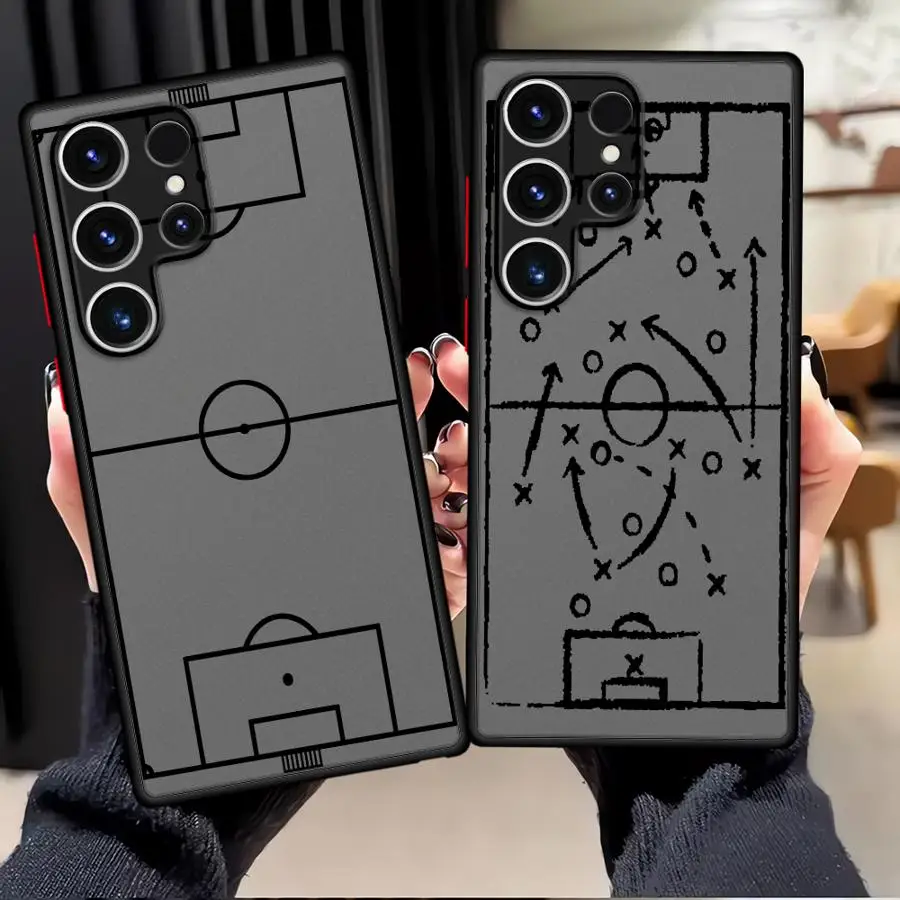 Case for Samsung Galaxy S26 S21 S20 FE Note 20 Ultra 10+ S24 Plus S23 FE S22 S25 Ultra Funda Back Phone Cover Cartoon Stadium