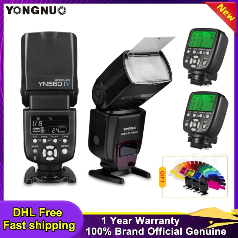 YONGNUO YN560 IV YN-560 IV 560IV 2.4G Wireless Flash Speedlite/YN560TX-II Trigger Radio Master Mode for Canon 6D 7D 60D forNikon