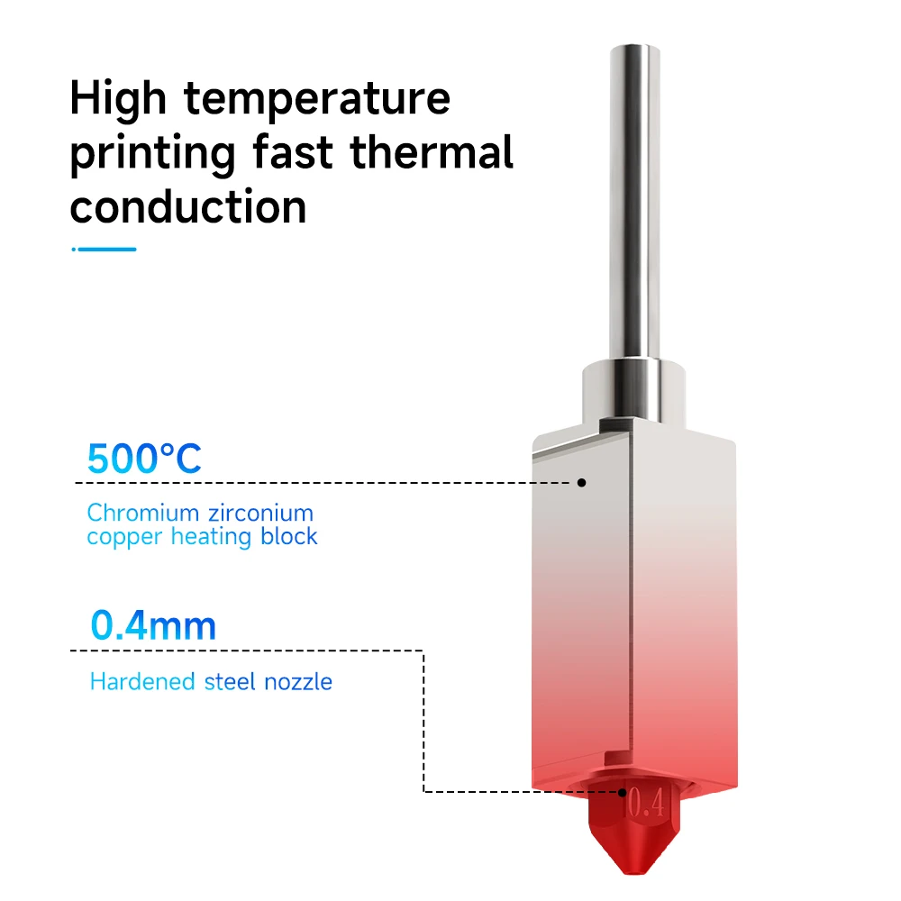 Bambu Lab Hotend Upgrade TZ 2.0 Version nozzle give CHT nozzle bambulab Bi Metal Fit Bamboo Bambulab X1X1C P1P P1S hotend