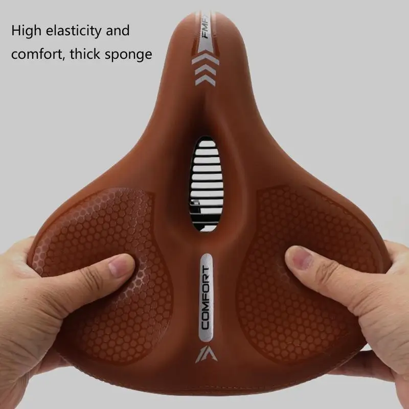 

PU Leather Road Bike Saddles Pad Comfortable Thicken Bicycles Saddles Cycling Cushion Shockproof Bike Cushion 24BD