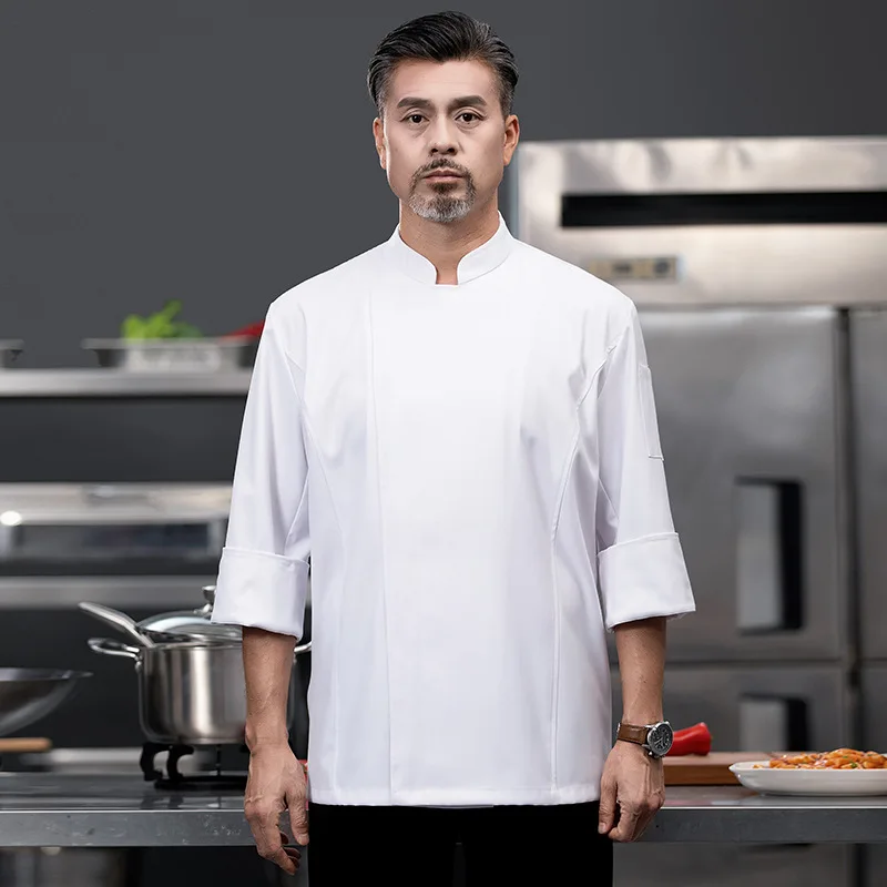 シェフ作業服長袖秋冬レストランキッチン洋食キッチンケータリング食堂ベーキングケーキパン Clothi