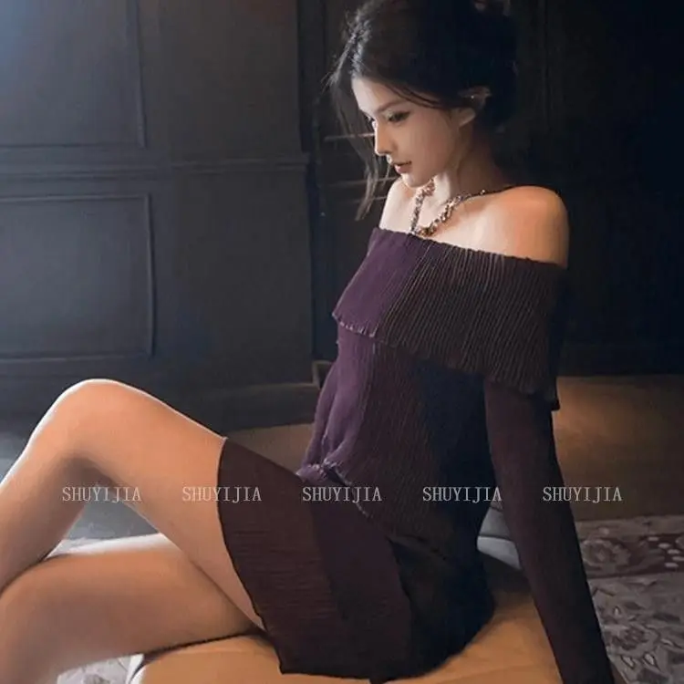 ドレス 長袖 レディースドレス 中世風 春 サテン ゴールド ボートネック リボン結び ウエストフィット フィッシュテール フレア フレンチシック 光沢