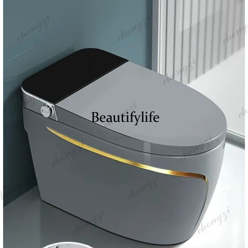 Color smart gray household toilet automatic seat heating induction integrated toilet