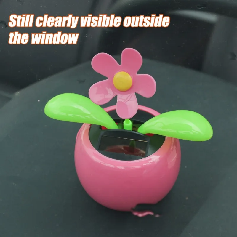 Car Solar Swinging Sunflower Decoration Cute Bee Sunflower Flower Toy Car Interior Decoration Styling Home Ornaments Accessories