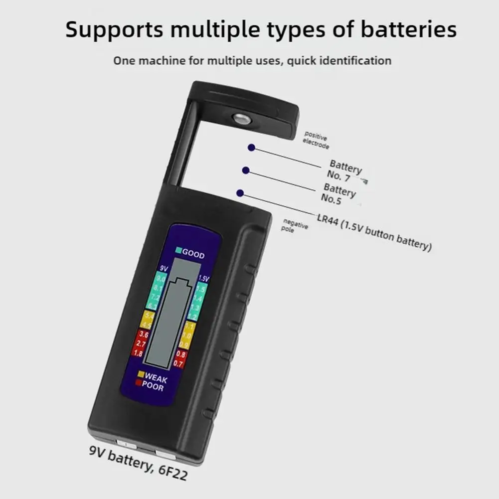 جديد جهاز اختبار بطارية العالمي جهاز اختبار بطارية فولت مدقق البنك زر AA/AAA/1.5 فولت خلية أداة تحقق قدرة البطارية الطاقة R5E7