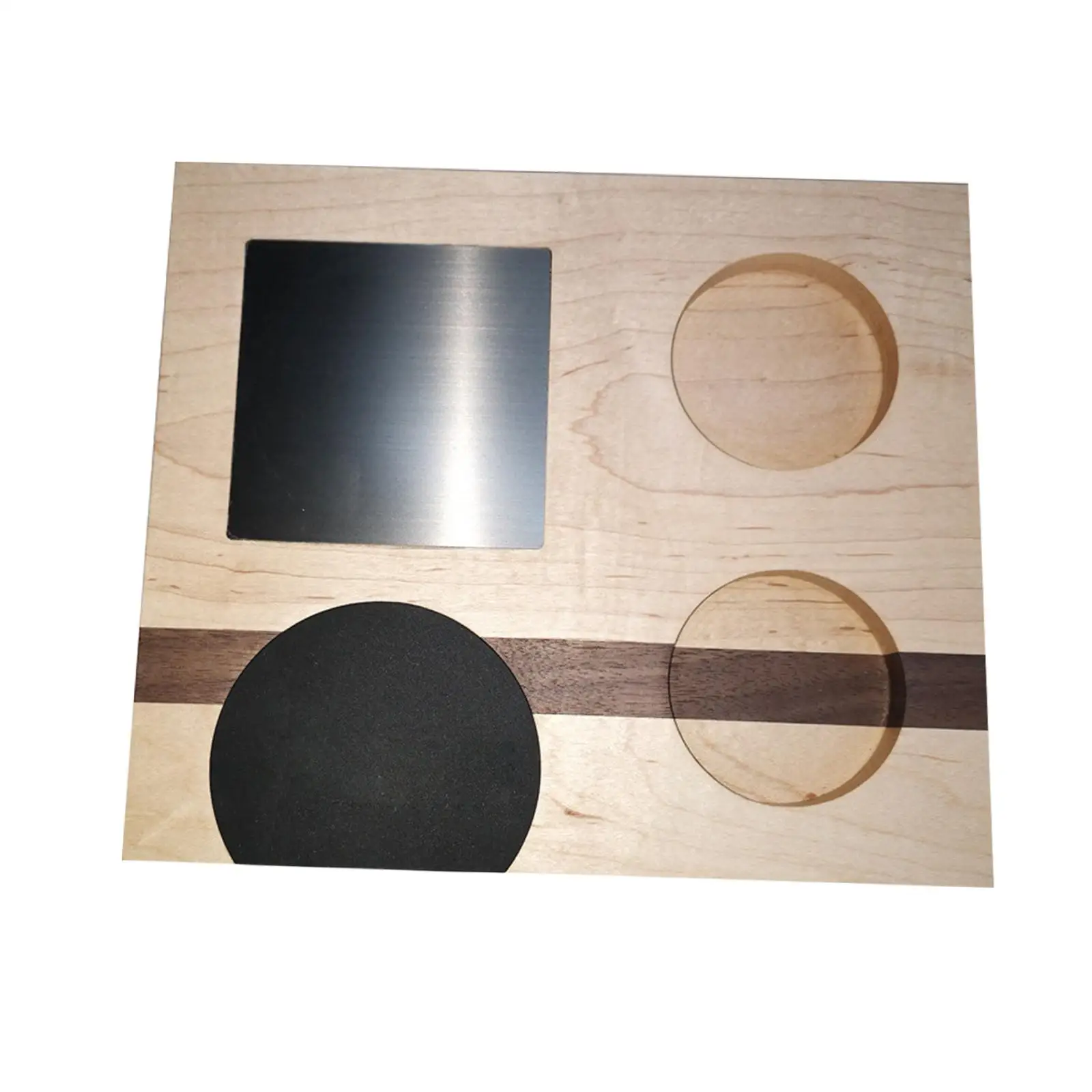 Base de manipulación de café expreso de madera, estación de manipulación, almohadilla antideslizante para pies, parte inferior estable