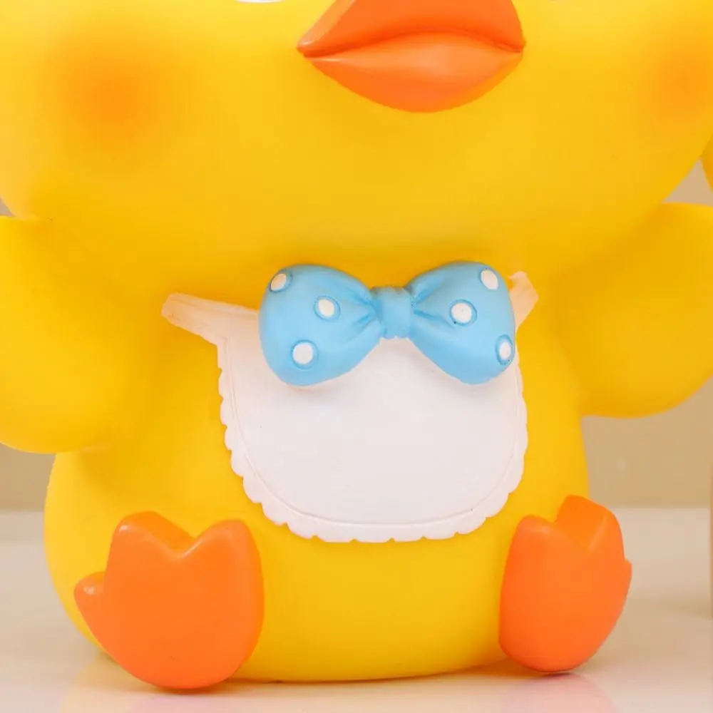 Anti Drop Little Yellow Duck Piggy Bank Decorative Savings Tank Cartoon Duck Money Boxes Model Large Capacity