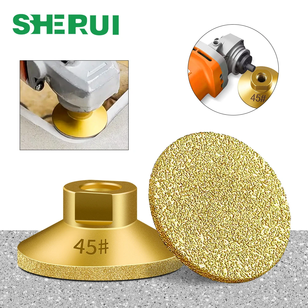 Angle Grinder Flat Grinding Head M10 Brazed Diamond Grinding Head Table Basin Trimming Router Bit Rock Plate Marble Grinding