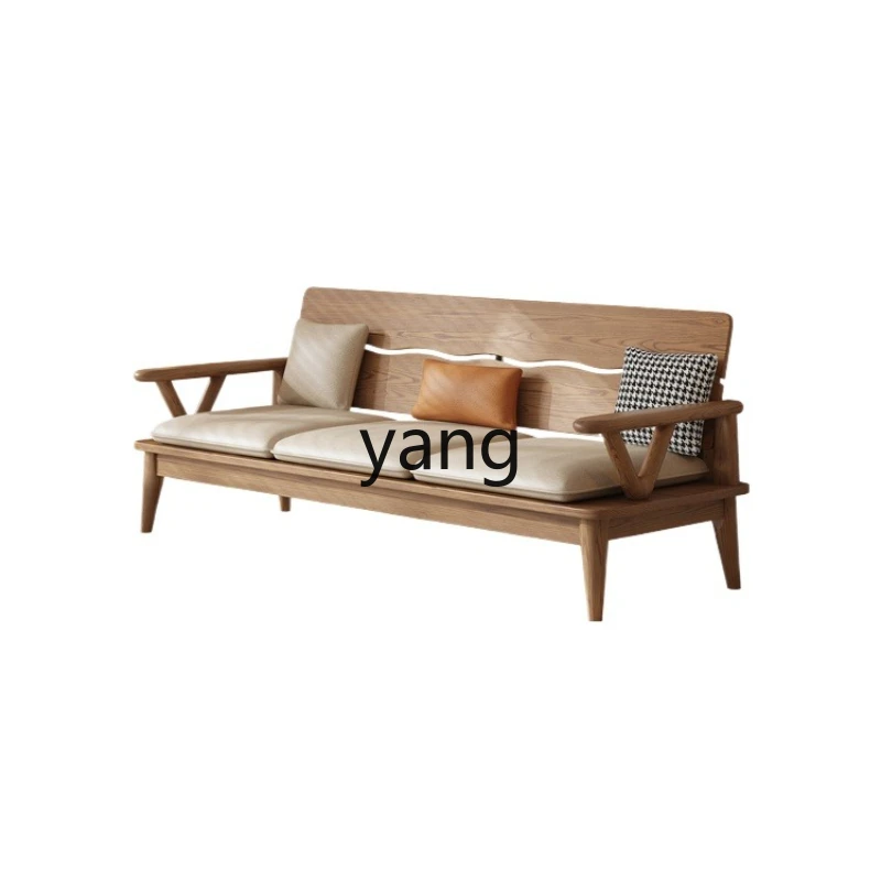 

LTT Nordic all-solid wood sofa living room small apartment winter and summer fabric sofa