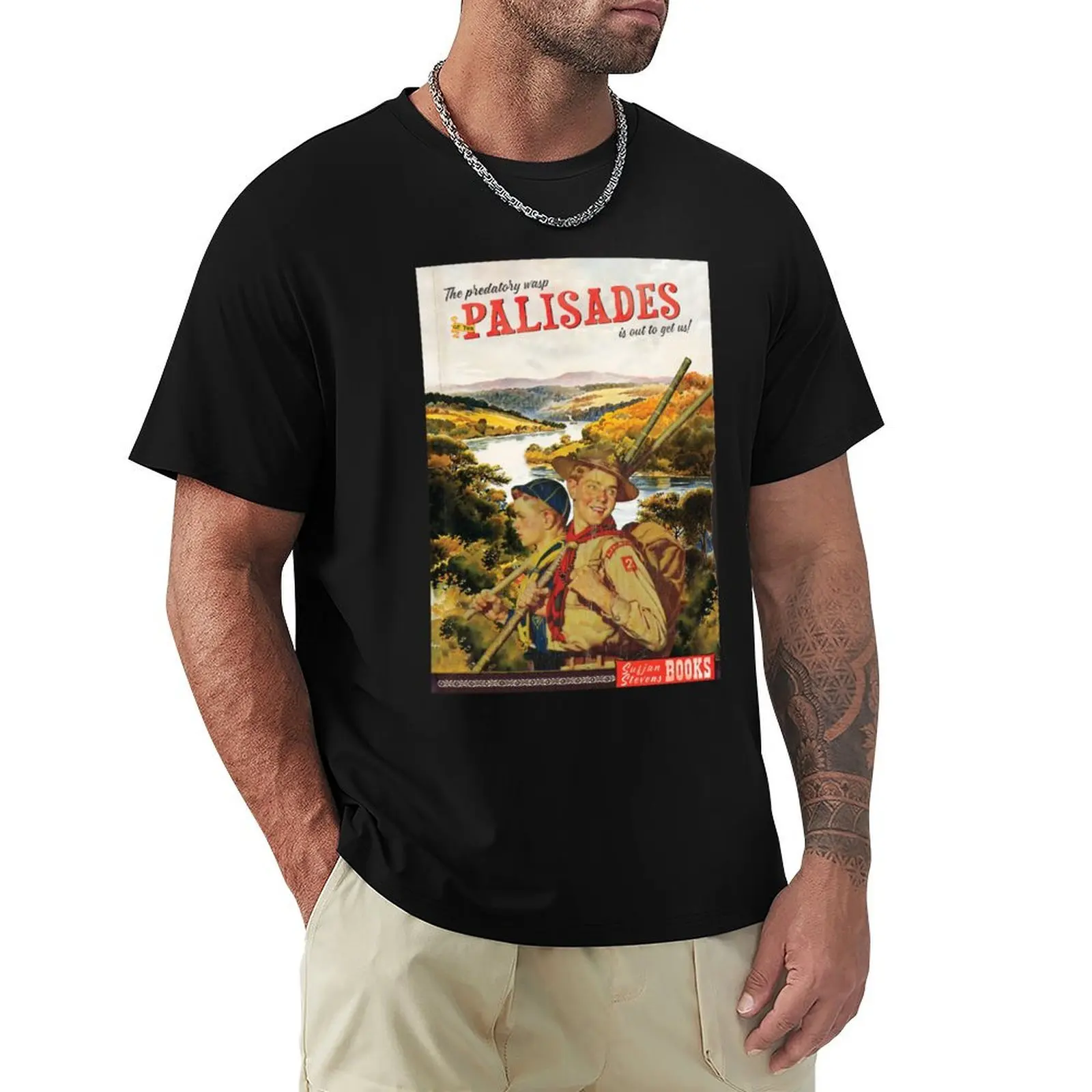 The Predatory Wasp // Vintage Poster T-Shirt man t shirt cotton high quality T-Shirt