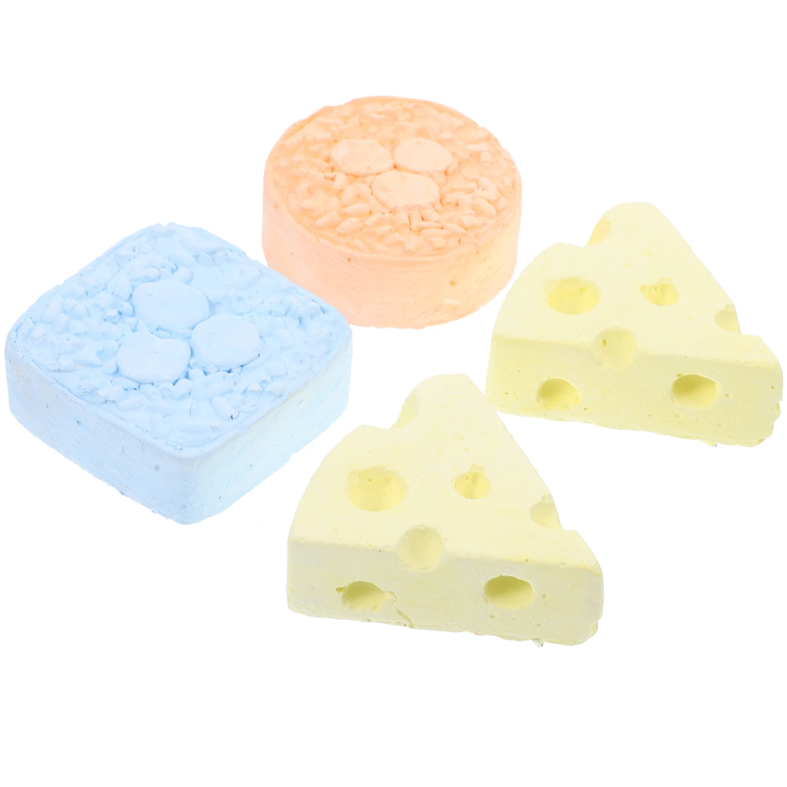 

4pcs Calcium Cheese Molar Stones Natural Mineral Pet Chew Toys for Hamsters Guinea Pigs Chinchillas Rabbits Small Animal Teeth