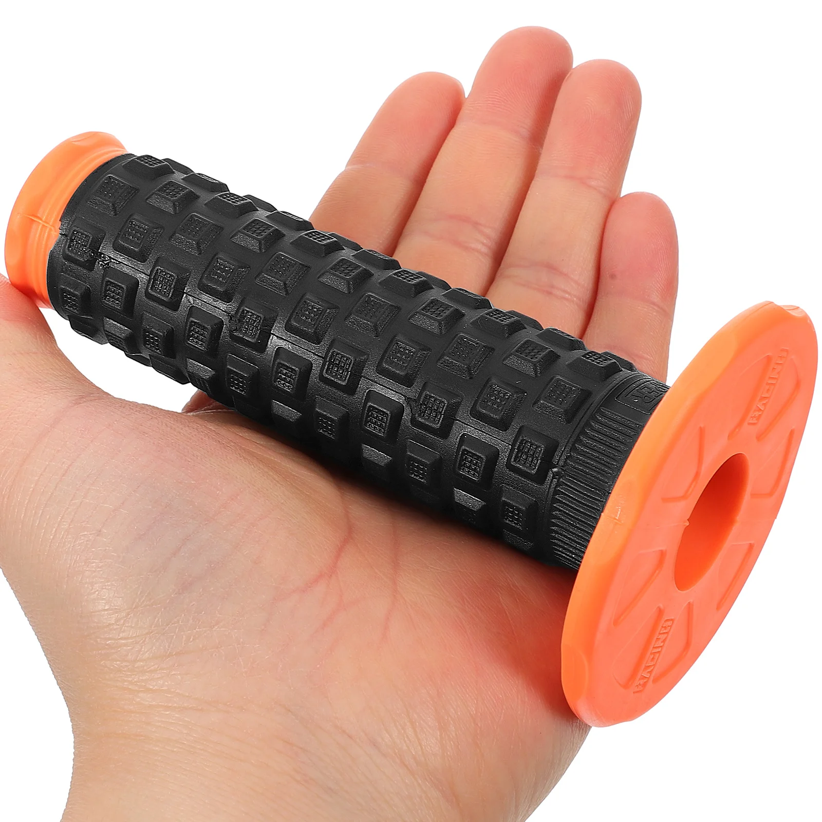 

2Pcs Motorcycle Grips Rubber Hand Handlebar Accessories Bike Protector Antislip Dual Color Textured Universal Durability Comfort
