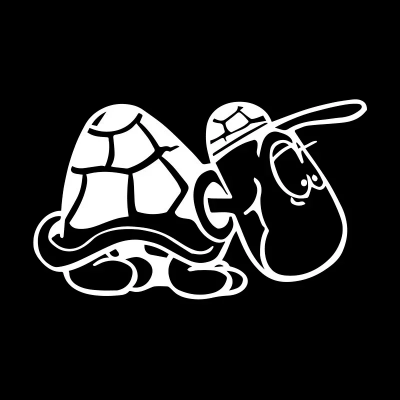 Car Sticker Cute and Funny Turtle Vinyl Decal for Car Motorcycle Helmet Refrigerator Laptop Decal 15CM*13CM