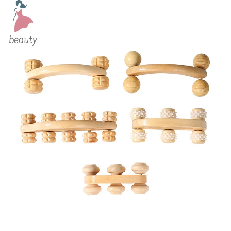 Wood Therapy Massage Tool Lymphatic Drainage Massager Anti Cellulite Fascia Massage Roller For Full Body Muscle Pain Relief