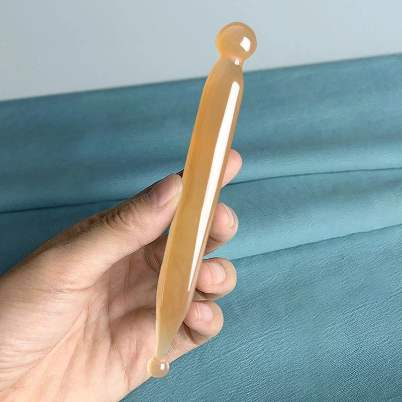 Pierre naturelle Gua Sha, Massage du visage, stylo à pointe d'acupuncture, bâton de Jade, médecine chinoise, outil de Messager de beauté Guasha, 1 pièce